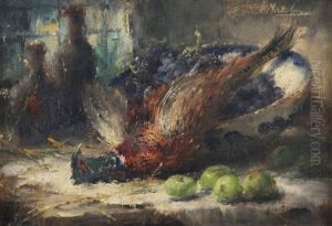 Nature Morte De Cuisine Avec Faisan by Frans Mortelmans