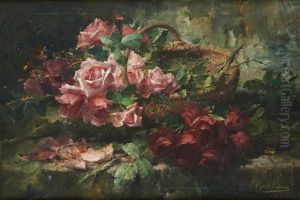 Panier De Roses by Frans Mortelmans