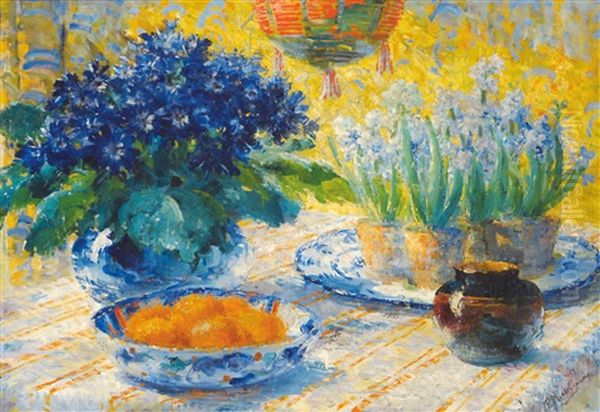 Stilleven Met Hyacinthen Et Cineraria - view 1