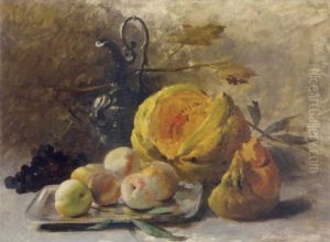 Stilleben Mit Apfeln Und Melone by Frans Mortelmans