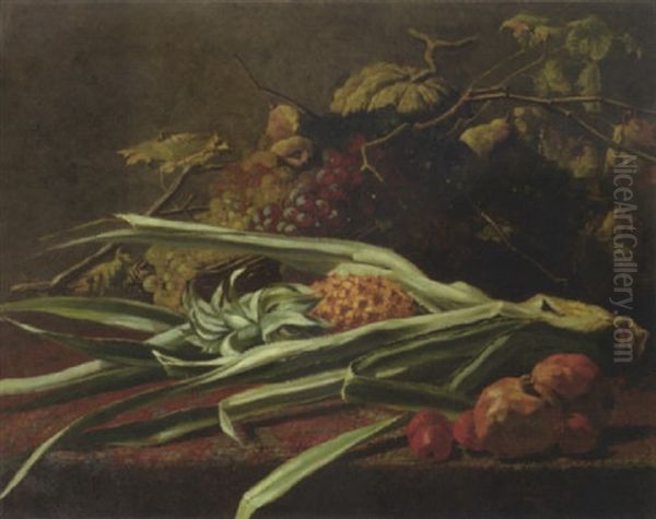 A Still Life With Grapes, A Pineapple And Pomegranates - view 1
