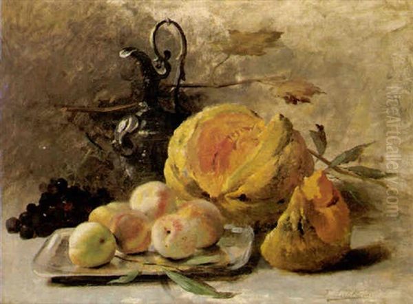 Stilleben Mit Apfel Und Melone - view 1