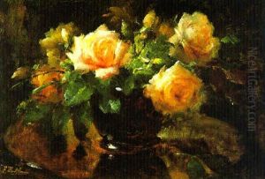 Gelbe Rosen by Frans Mortelmans