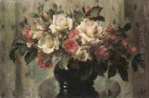 Rozenboeket by Frans Mortelmans