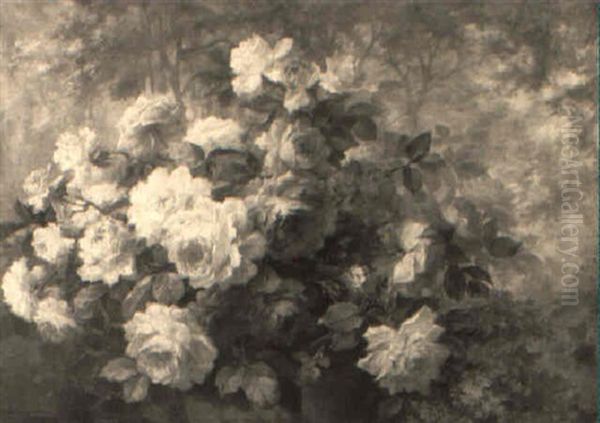 A Bunch Of Roses In A Wooded Landscape - view 1