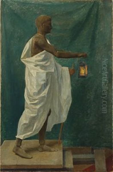 Gliedermann With A Stick, White Cloth And A Bat-lamp - view 1