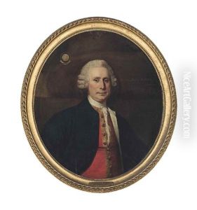 Portrait Of Peregrine Bertie  Of Lincoln's Inn, Second Son Of Charles Bertie Ii And Susan Norbonn, In A Blue Coat With Gold-trimmed Red Waistcoat And White Cravat