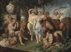 A Bacchanalian Dance by John Hamilton Mortimer