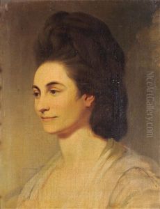 Portrait Of Dame Jane Pigott, Wife Of Sir Arthur Pigott Kt, (mp For Arundel, Sussex), Head And Shoulders by John Hamilton Mortimer