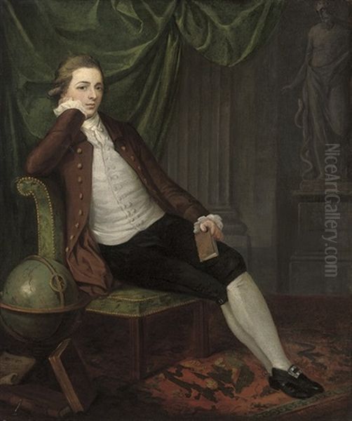 Portrait Of A Gentleman, Seated In A Brown Coat - view 1