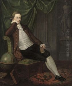 Portrait Of A Gentleman, Seated In A Brown Coat by John Hamilton Mortimer