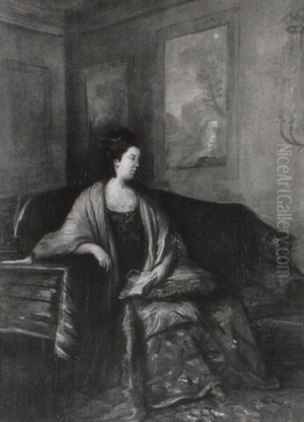 Portrait Of A Lady In Brown Dress - view 1