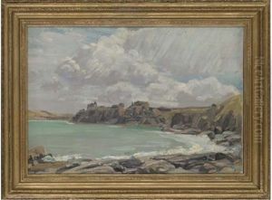 A Blustery Day Off The Coast (+ A Sunny Day On The River, Oil On Canvasboard; 2 Works)