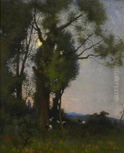 Moonlit Landscape by Thomas Corson Morton
