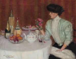 Afternoon Tea", 1909 by Francis Morton-Johnson