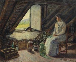Jeune Femme Dans La Mansarde by Francis Morton-Johnson