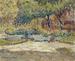 Detente Aux Jardins Des Champs-elysees by Francis Morton-Johnson
