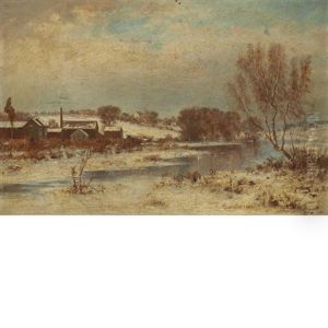 Winter Skating Scene by Joseph Morviller