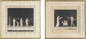 Pair Of Scenes Inspired By The Antique, Within Grotesque Borders by Tommaso Bigatti