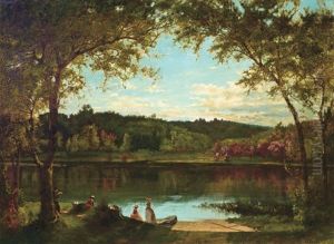 Activities Along A Riverbank by Joseph Morviller