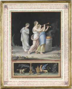 Scene Inspired By The Antique With Three Figures By An Altar, One Playing The Pipes thumbnail