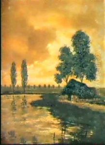 Bauernhaus An Einem Teich Bauernhaus An Einem Teich
