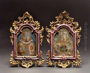 Kreuzigung, Menschwerdung, Eucharistie (+ Kreuzesopfer, Abrahamsopfer Und Opfer Abels; Pair) by Anna Maria Moser