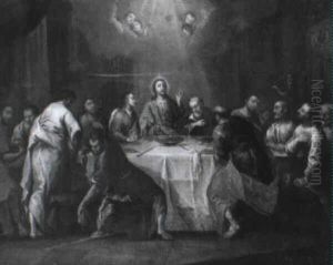 Beim Gastmahl Des Phariseers Simon Salbt Madgalena Christi F_se by Anna Maria Moser