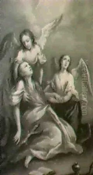 Magdalena Mit Zwei Engeln - view 1