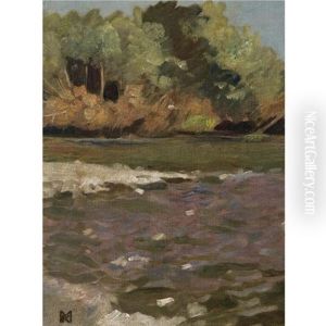 Der Wienfluss Bei Purkersdorf by Kolo Moser