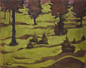 Ein Bewaldeter Hugel (wooded Hill) by Kolo Moser