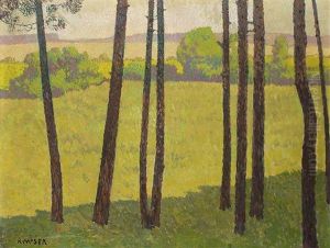 Eine Waldlandschaft (wooded Landscape) by Kolo Moser