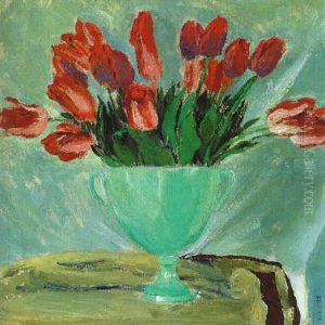 Tulpen In Gruner Vase by Kolo Moser