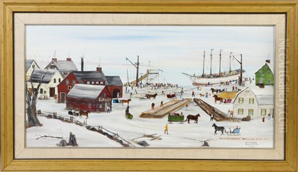 Ship Launching, Williams Cove - view 1