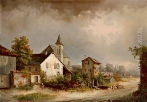 Auf Der Landstrase by Gustave Henry Mosler