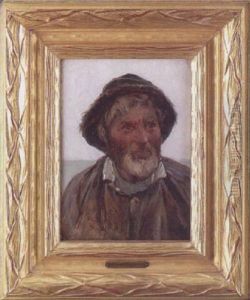 Portrait Of A Fisherman by Gustave Henry Mosler