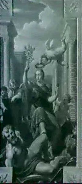 A) Allegorie De L'abondance Et De La Paix B) Allegorie De La Victoire Et De La Defaite - view 1