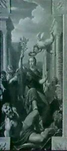 A) Allegorie De L'abondance Et De La Paix B) Allegorie De La Victoire Et De La Defaite by Jean Mosnier