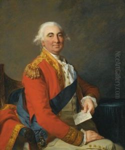 Portrait Of William Petty, 2nd Earl Of Shelburne, 1st Marquess Of Lansdowne, Seated In General's Uniform With Garter Ribbon, The Lesser George Tied To His Sash by Jean Laurent Mosnier