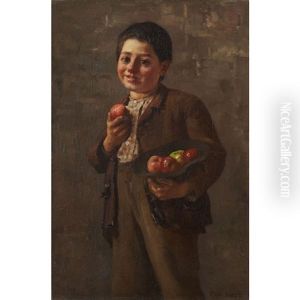 Boy With Apples by Charles Eugene Moss