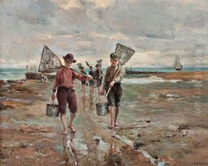 Young Smelt Fishermen by Charles Eugene Moss