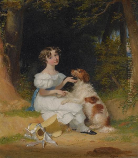 A Girl With Her Spaniel - view 1