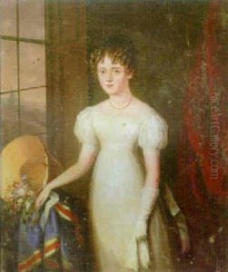 Portrait Of Mrs. Lindley Of Sheffield by Alexander Mosses