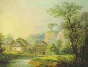 Alte Muhle In Nusdorf An Der Theiss by Joseph Mossmer