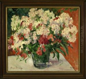 Blumen In Einer Glasvase by George Mosson