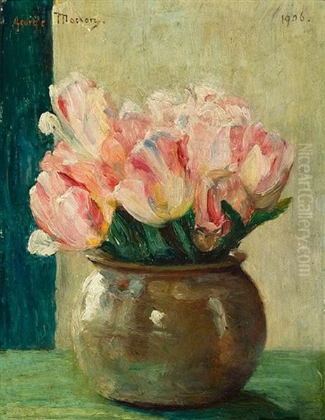 Stilleben Mit Rosa Tulpen - view 1