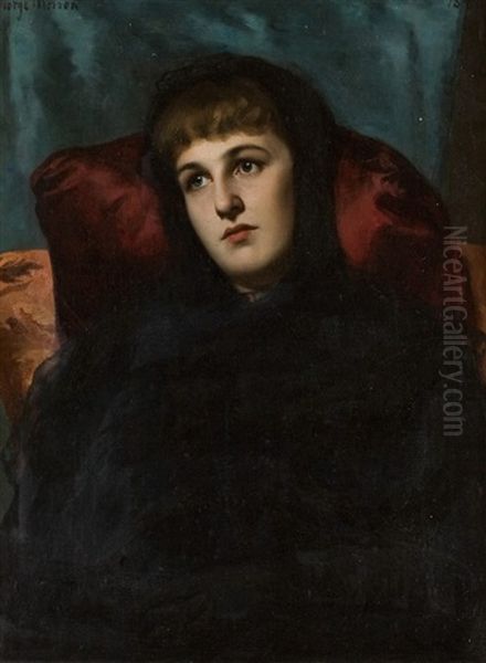 Halbportrait Einer Dame In Schwarz - view 1