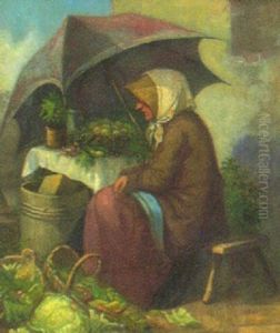 Fruktforsaljerska by Ludwig August Most