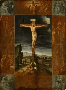 The Crucifixion by Gillis Mostaert the Elder