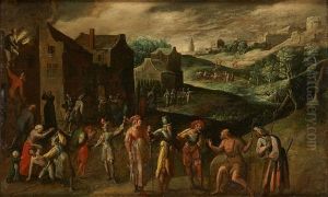 Scene Biblique by Gillis Mostaert the Elder